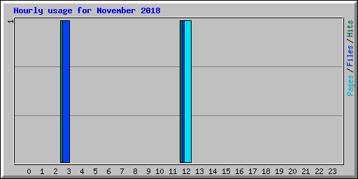 Hourly usage for November 2018