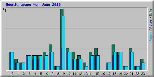 Hourly usage for June 2019