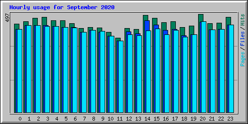 Hourly usage for September 2020
