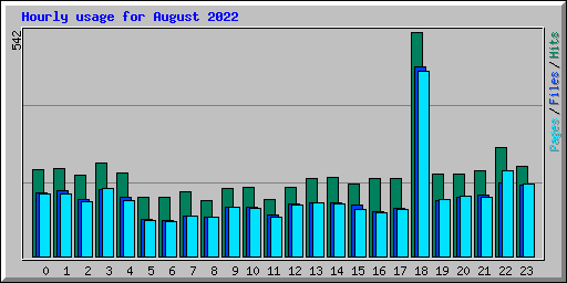 Hourly usage for August 2022