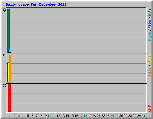 Daily usage for December 2022