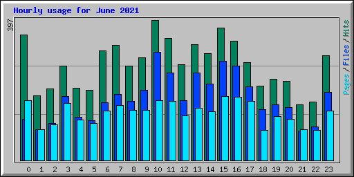 Hourly usage for June 2021
