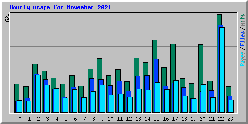 Hourly usage for November 2021