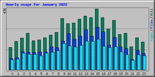 Hourly usage for January 2022