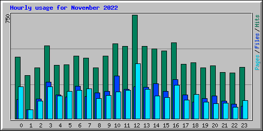 Hourly usage for November 2022
